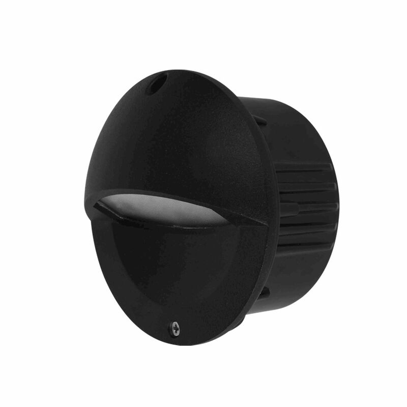 VONN Lighting Low-Voltage 3-Watt Integrated LED Outdoor Steps Light in Matte Black