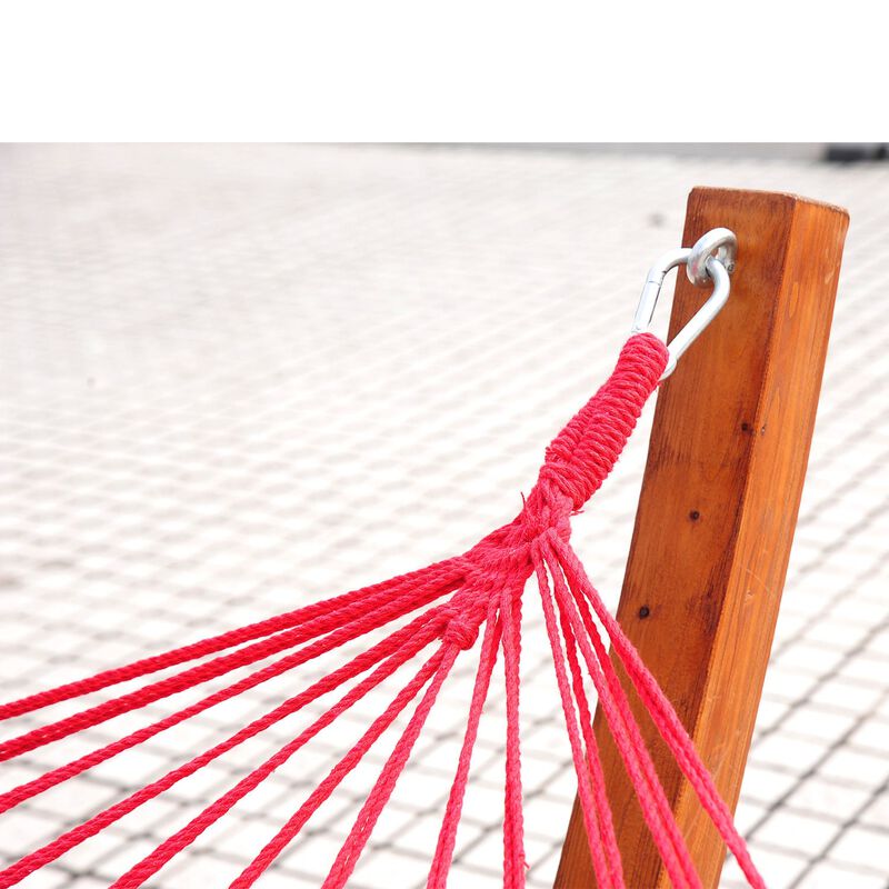 Backyard Serenity: 10' Multicolored Wooden Stand for Hammock Lounging