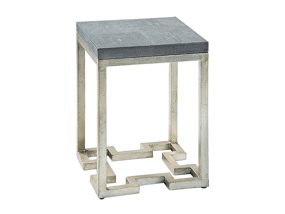 Geometric Charcoal Accent Table