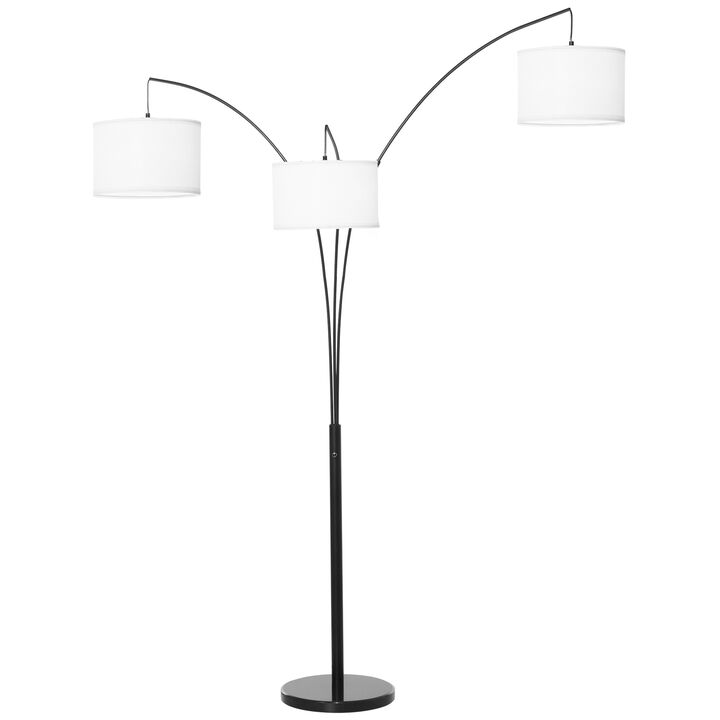 Trinity Arching Bright Reading Lamp w/Circle Frame & On/Off Switch, Black/White
