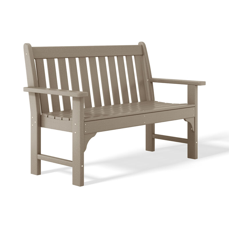 WestinTrends Outdoor 2-Person All-Weather HDPE Front Porch Garden Bench