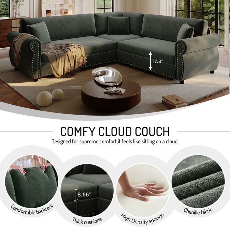 Vickco L-Shaped Sofa image number 3