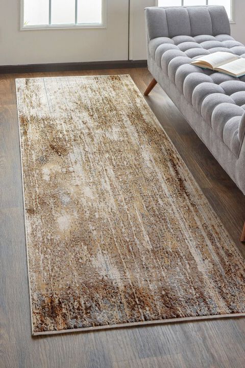 Parker 3705F Ivory/Gray 2'6" x 8' Runner Rug