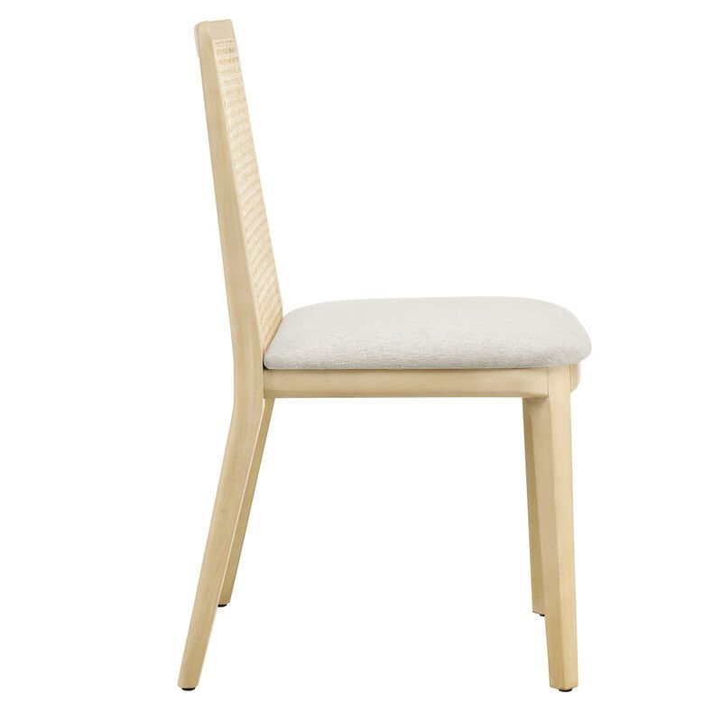 Monarch Wood and Rattan Dining Side Chair image number 3