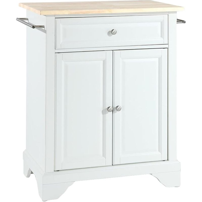 Lafayette Wood Top Portable Kitchen Island/Cart