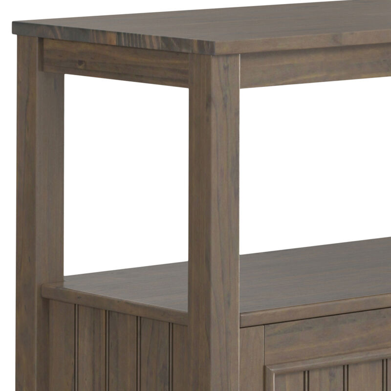 Lev SOLID WOOD 48 inch Wide Contemporary Console Table in Smoky Brown