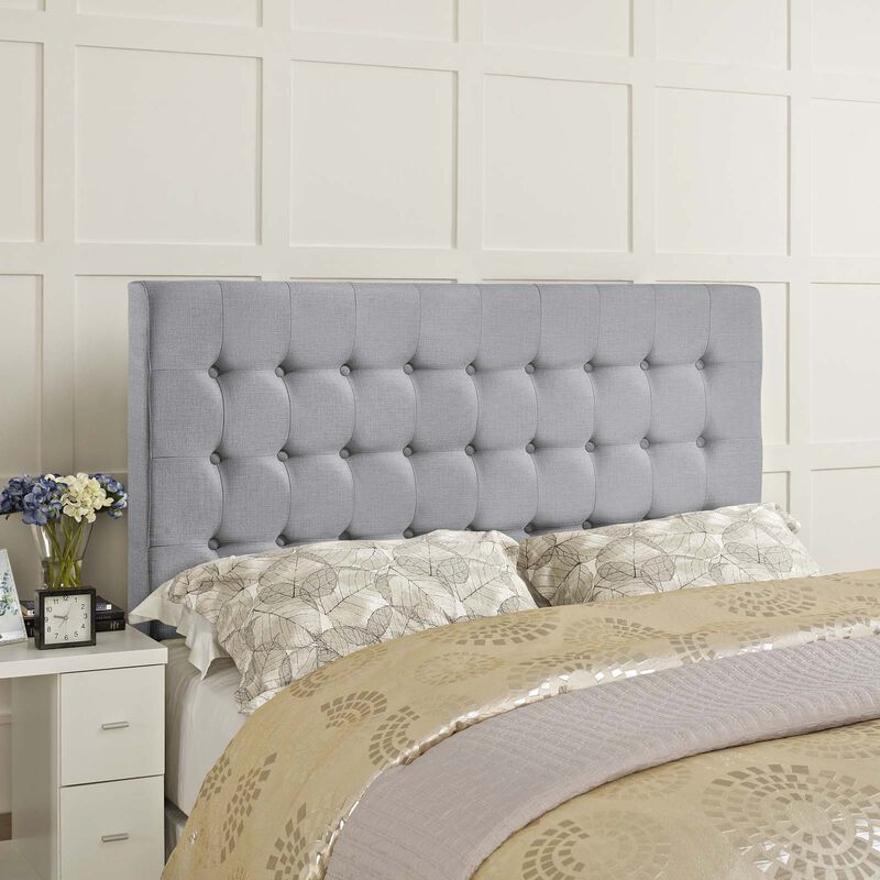 Modway - Tinble Queen Upholstered Fabric Headboard Sky Gray image number 1