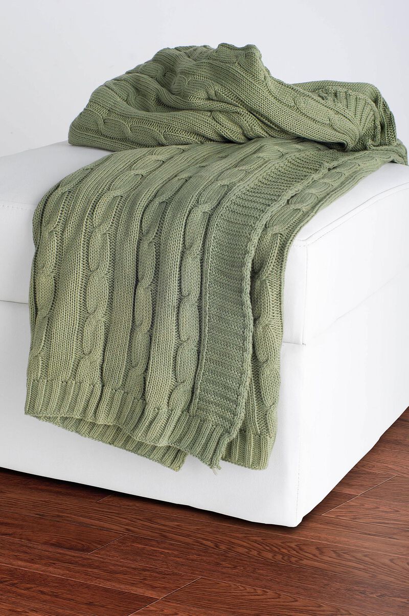 Olive Green 50" x 60" Throw Blanket