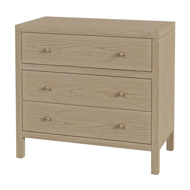 Butler Specialty Nora 34 in. W Wood 3 Drawer Chest, Light Brown image number 0