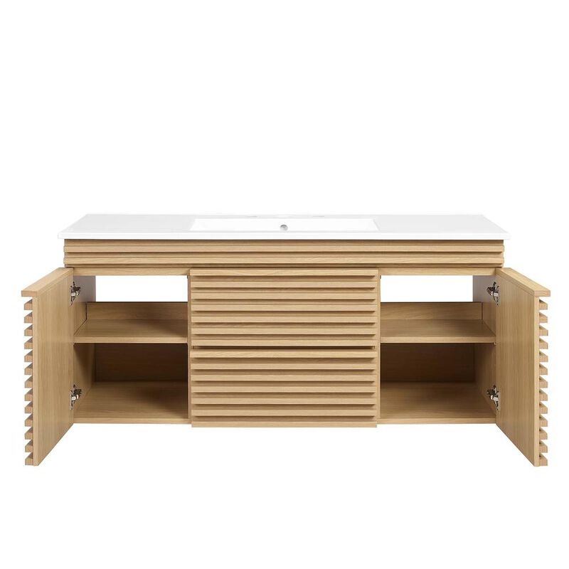 Modway Render 48 Wall-Mount Bathroom Vanity