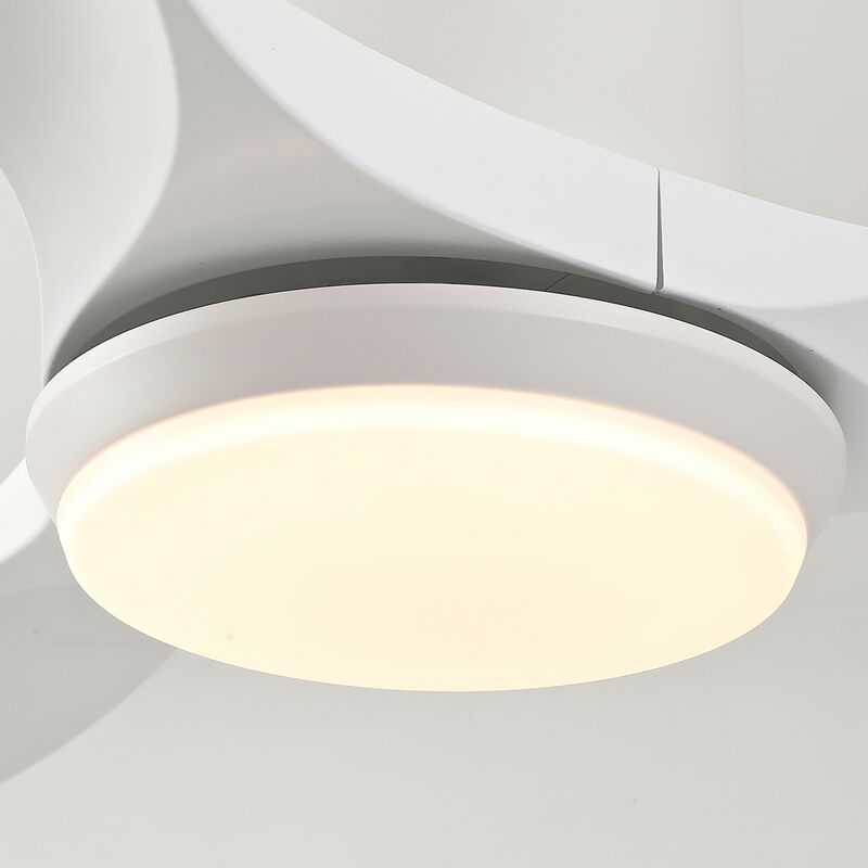 ELEMENT ACE 52-Inch Ceiling Fan with Dimmable Tri-Color LED Light, Reversible Quiet DC Motor, Remote Control, 3 ABS Blades Ideal for Bedroom Living Room Dining Areas image number 6