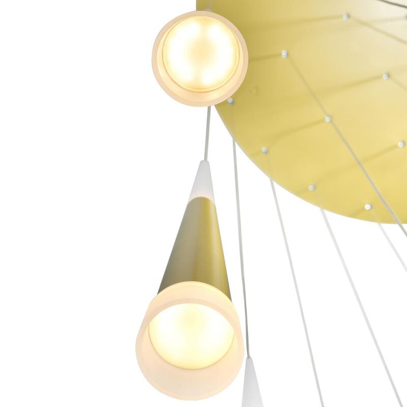 Andes LED Multi Light Pendant With Satin Gold Finish
