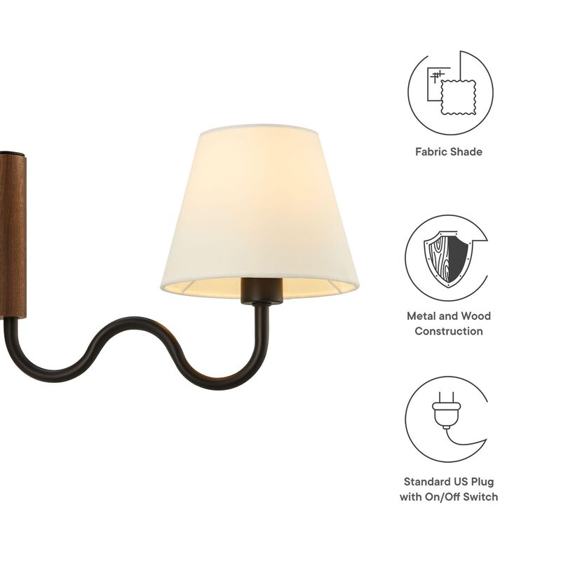 Sunlit Squiggle Arm Wall Sconce image number 2