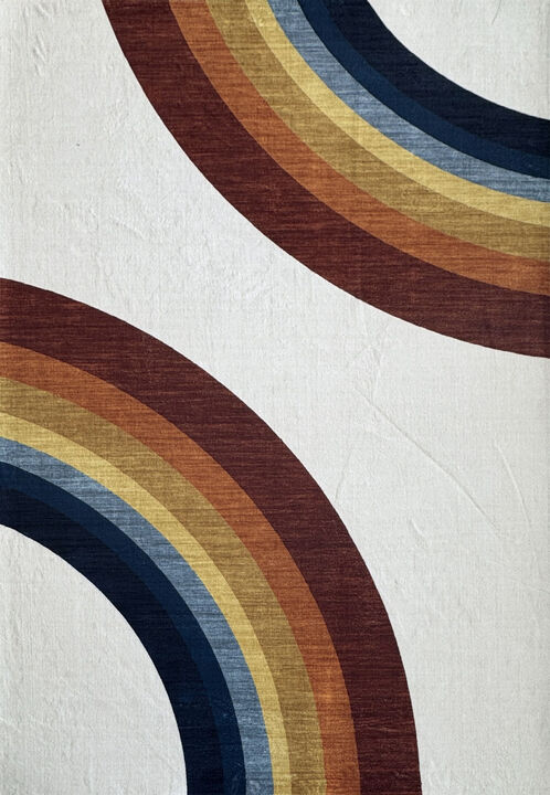 HomeRoots Juvenile Rainbows Youthful Area Rug