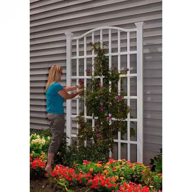 Large Outdoor Vinyl Garden Trellis Privacy Screen for Patio or Backyard image number 1