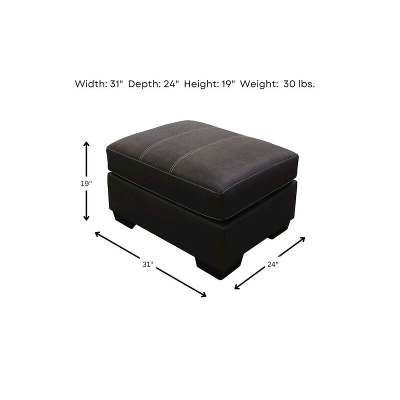 American Furniture Classics Vegan Leather Armchair with Matching Ottoman image number 7