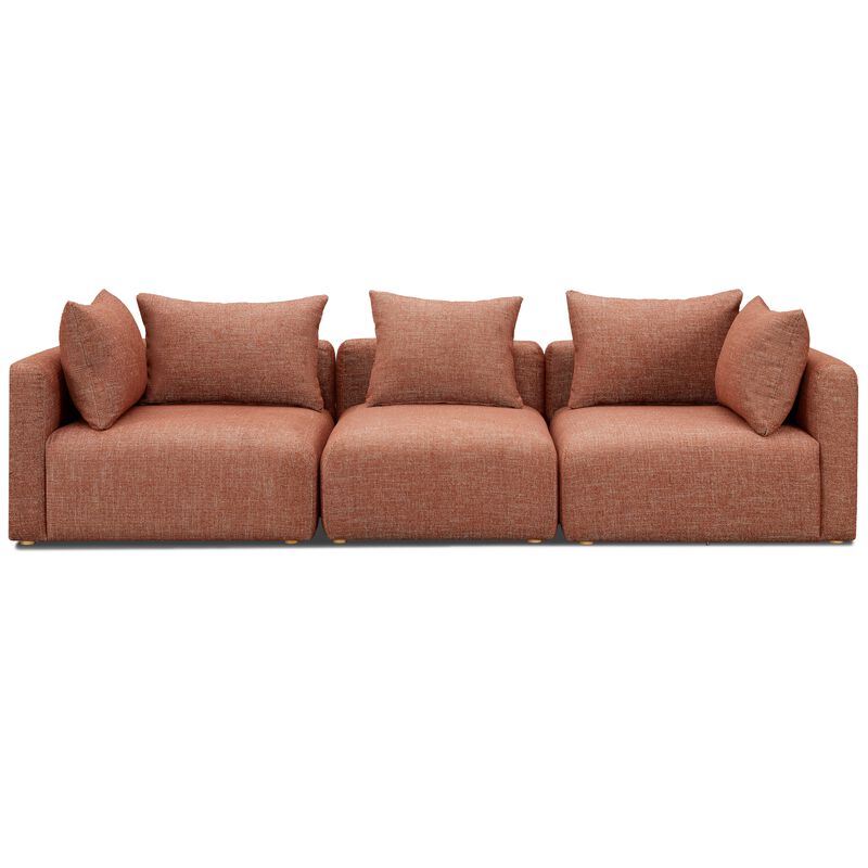 Hangover Cream Heavy Textured Fabric Sofa image number 1