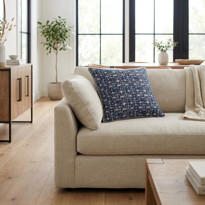 Michael Amini Blue My Mind Foster 20" Square Pillow Set of 2 - Navy