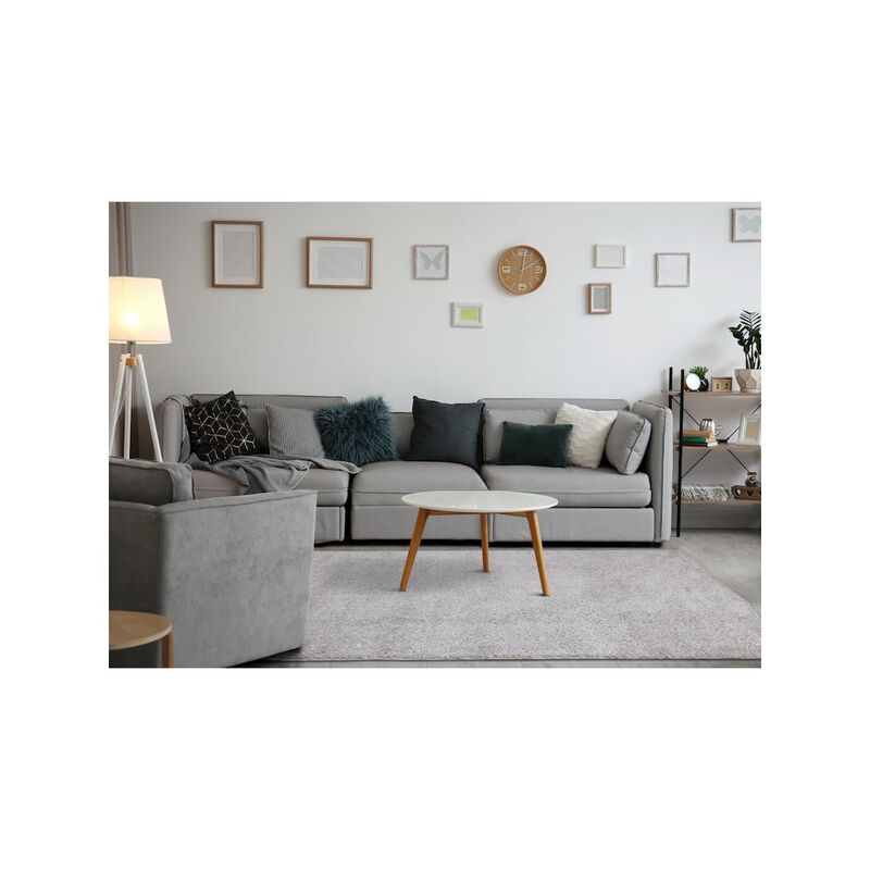 Novelle Home Palmer Soft Light Grey Neutral Shag Rug, 3'11 x 5'11 image number 4