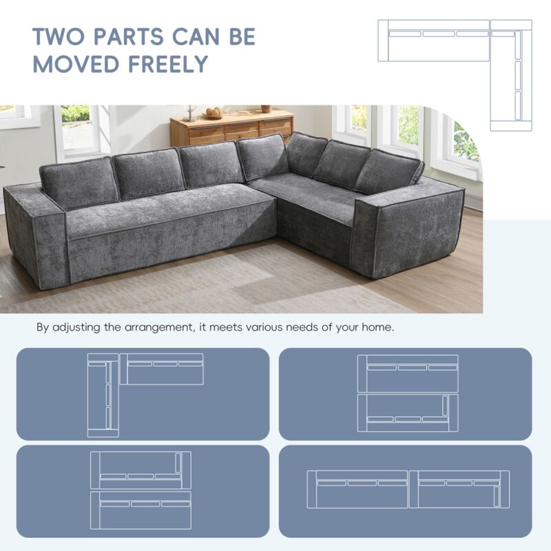 Fatbag Block Modular L-Shaped Sectional Sofa image number 2