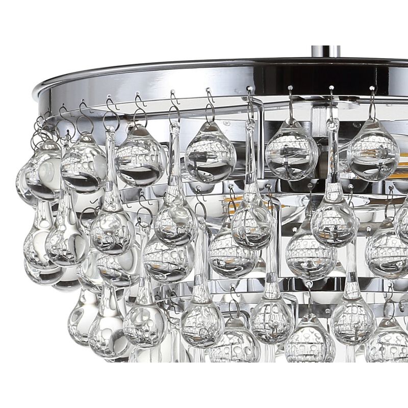 Toronto Metal/Crystal LED Flush Mount