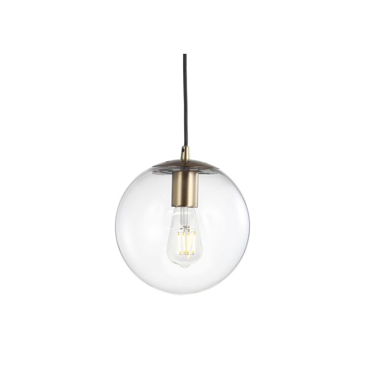 Bleecker 7.75" Metal/Glass Globe LED Pendant