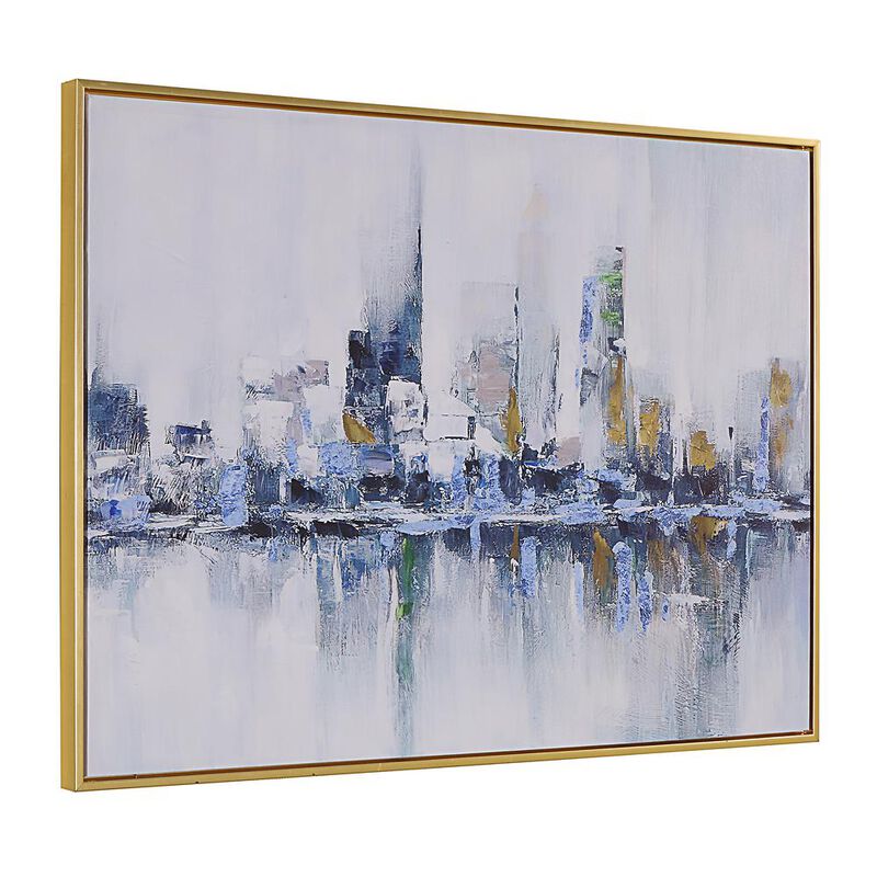 Carolina Living Cityscape Abstract Wall Art - Gold Frame image number 0