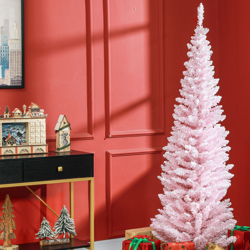 BreeBe 6ft Pencil Christmas Tree with Realistic Branches image number 7