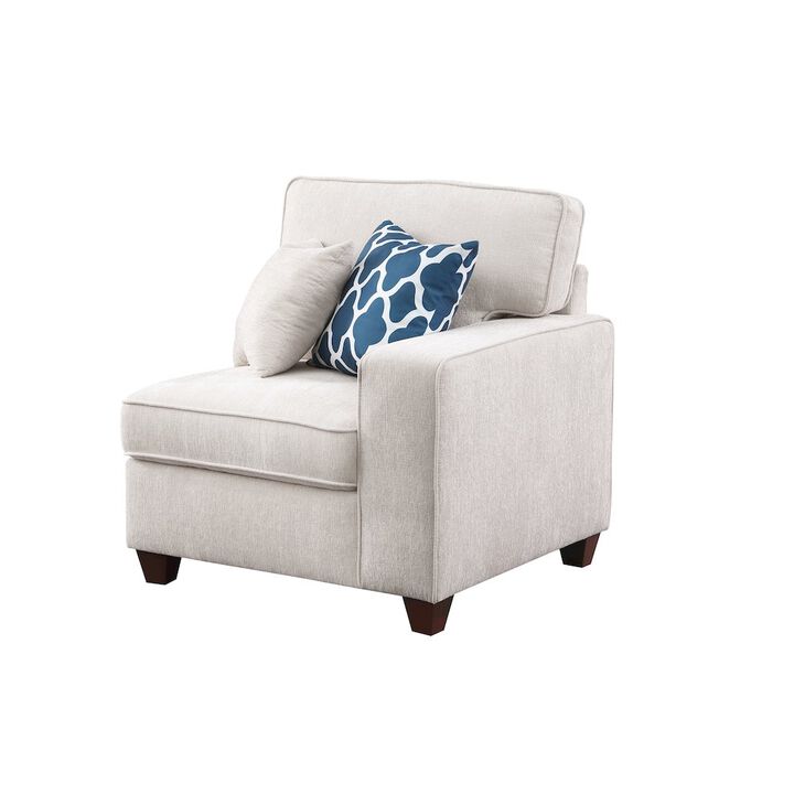 Devion Furniture 7-Piece Upholstered Modern Chenille Sectional