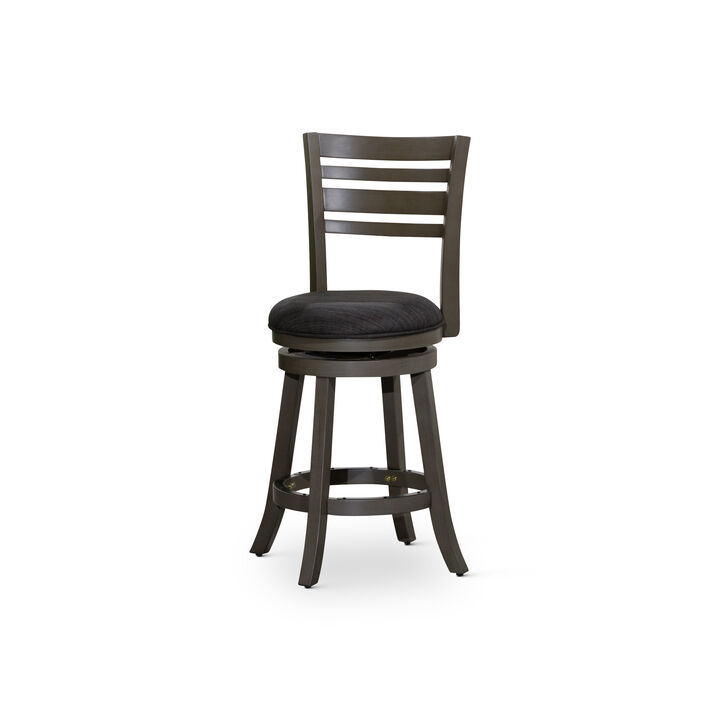 Streamdale 24" Swivel Counter Stool in Weathered Gray