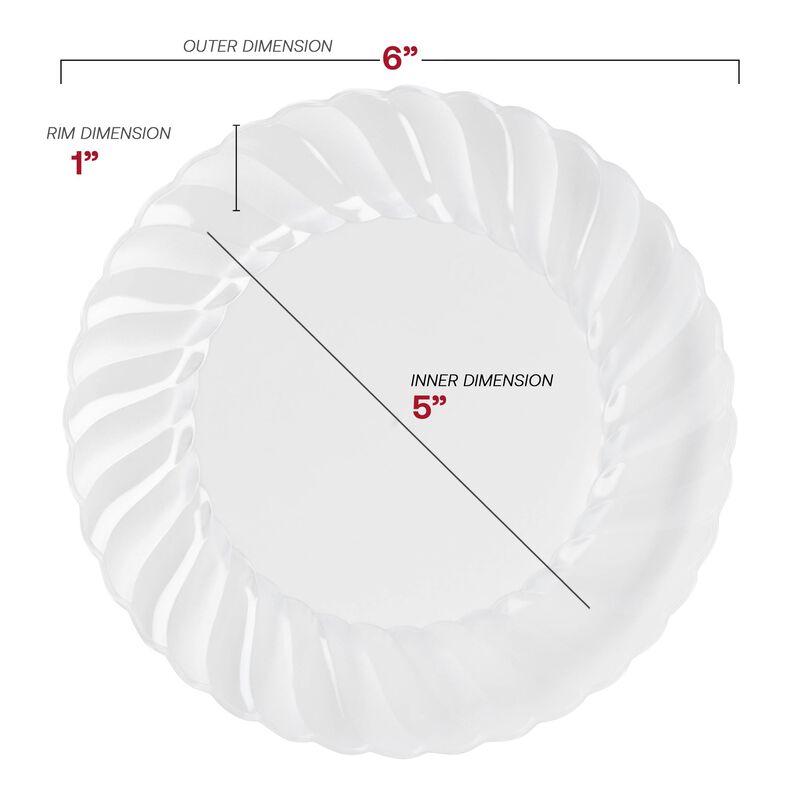 6" Clear Flair Plastic Pastry Plates (180 Plates) image number 2