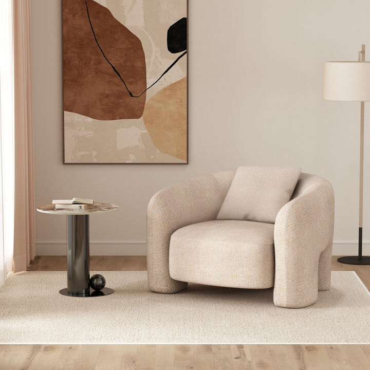 Sylvia Beige Accent Chair