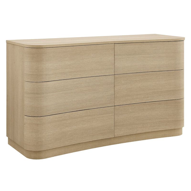 Mirae 6-Drawer Curved Dresser image number 0