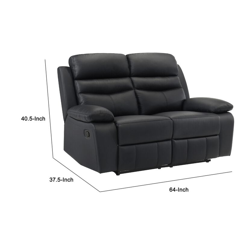 Hanna Manual Double Recliner Loveseat, Leather image number 4