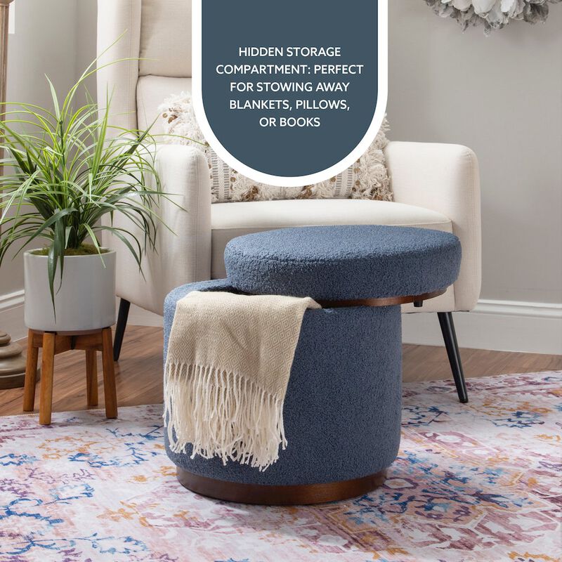 Linon Blanche Storage Ottoman image number 9