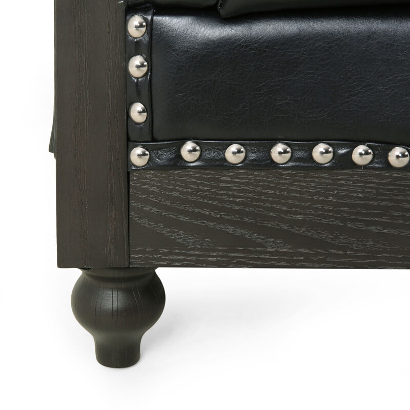 Merax Mirod Comfy 3-Seat Sofa with Wooden Legs, Retro Style for Living Room and Study Sofa image number 7