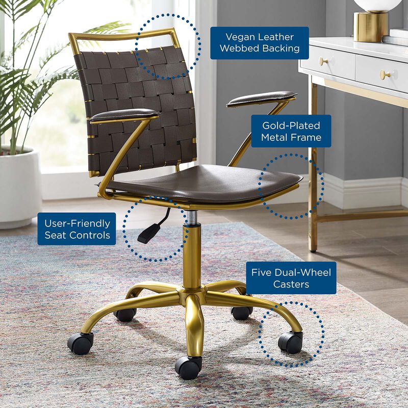 Modway Furniture - Fuse Faux Leather Office Chair image number 7