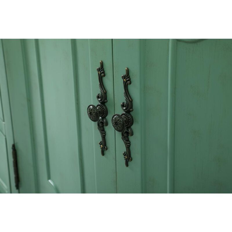 Elegant Kitchen and Bath 72 inch double Bathroom vanity in vintage mint