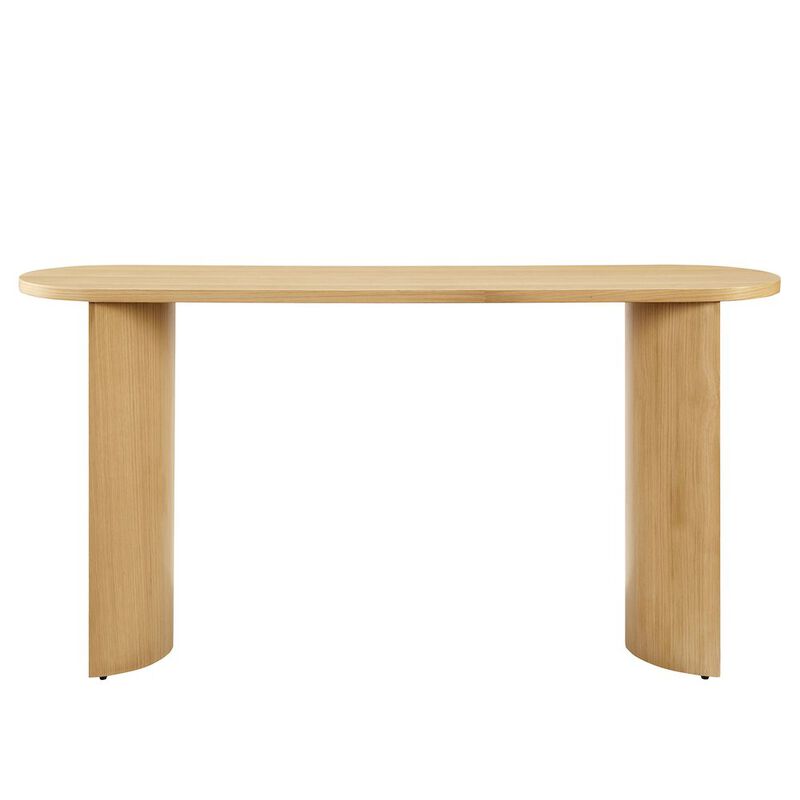 Aspect Oval Wood Entryway Console Table image number 6