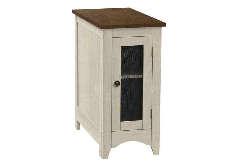 Monarch Specialties 3966, End, Side, Narrow, Nightstand, Bedroom, Lamp, Storage, White Accent Table 24" H Antique Espresso Veneer, 11.75" L x 21.75" W x 24.25" H image number 0