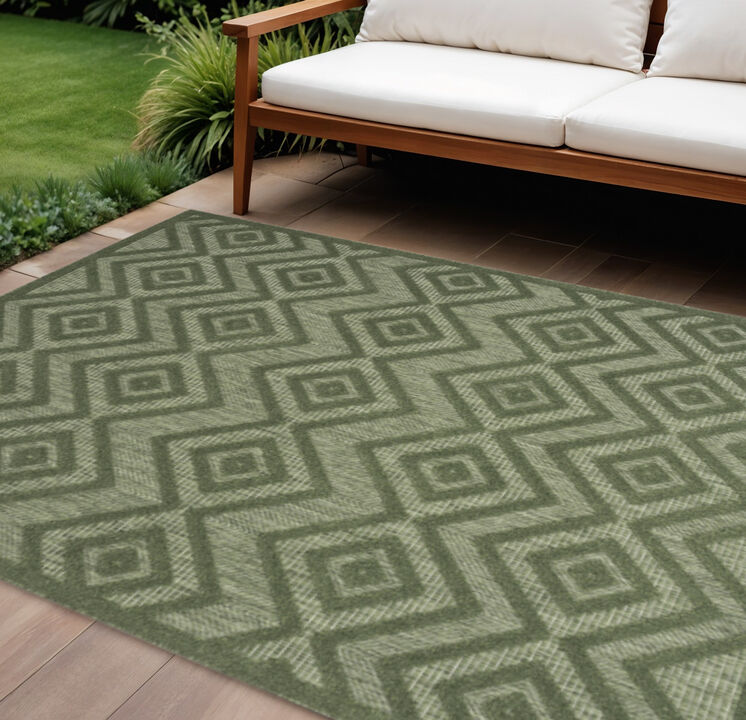 HomeRoots Geometric Indoor Outdoor Area Rug