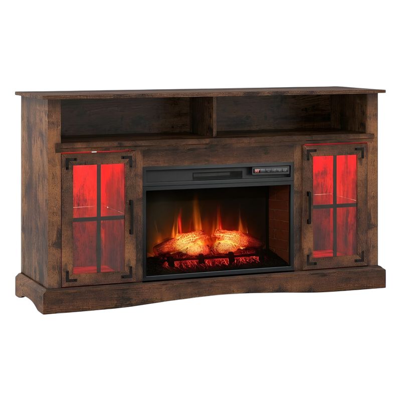 Electric Fireplace TV Stand with Remote Control and Thermostat for Living Room image number 0