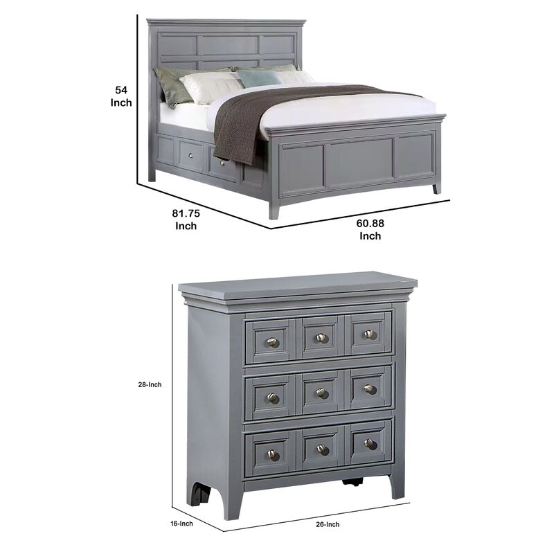 Bedroom Set, 2 Piece Set with Nightstand image number 7