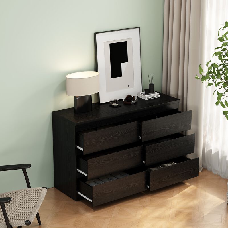 Bixnom 6‑Drawer Modern Dresser image number 2