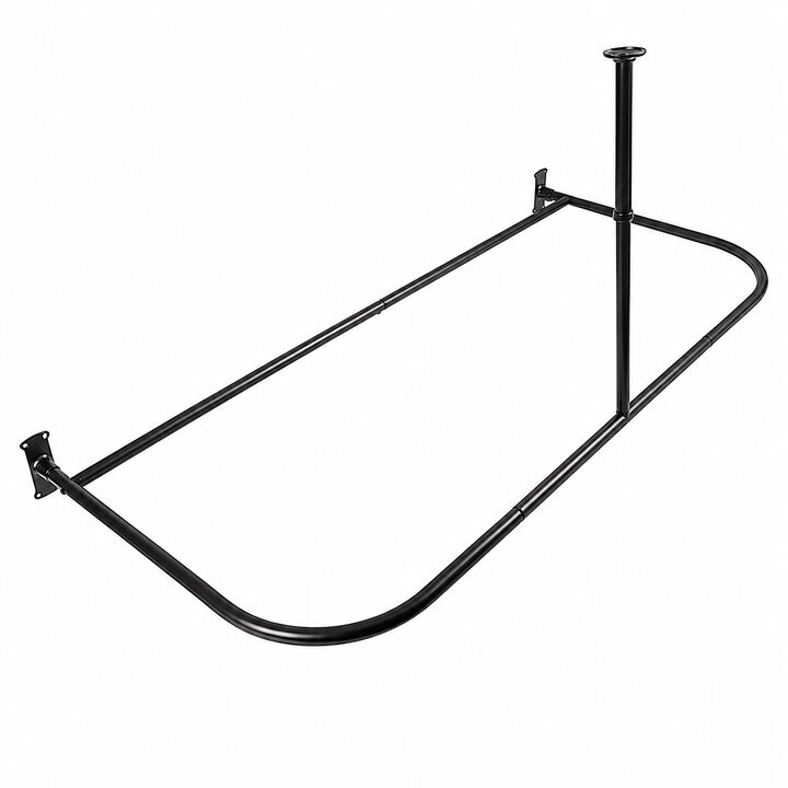 Signature Aluminum Series Freestanding Tub Shower Curtain Rod