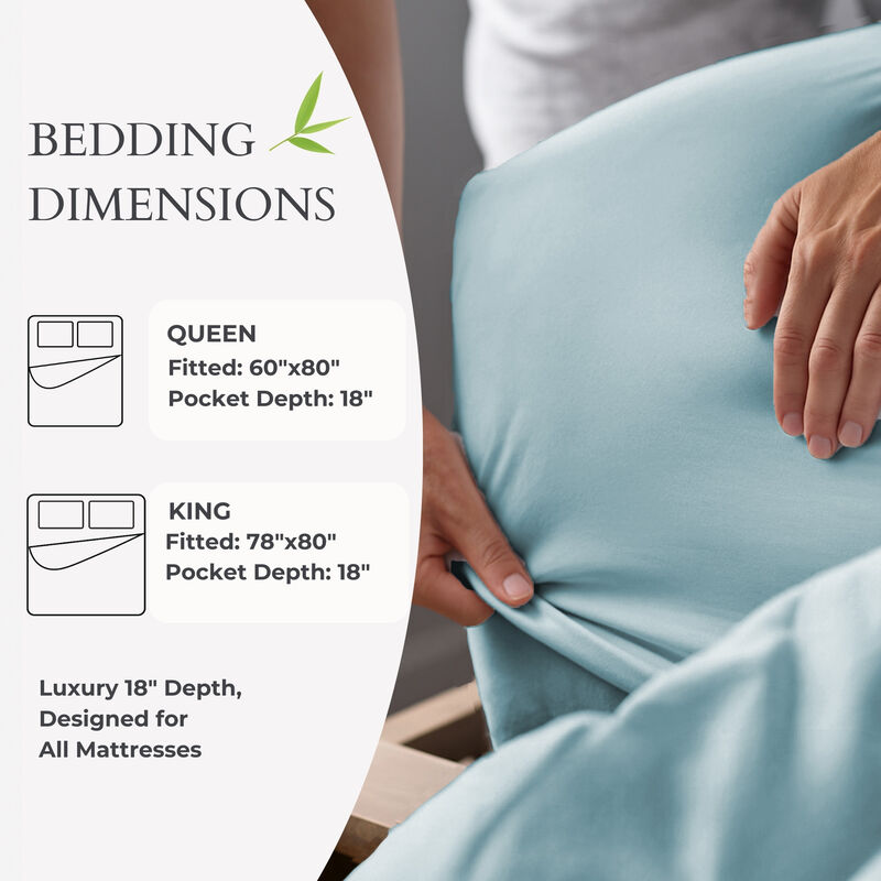 BedVoyage Luxury 100% viscose from Bamboo Fitted Sheet