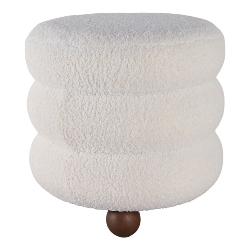 18x18" Ribbed Teddy Ottoman image number 0