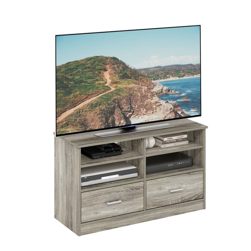 Furinno Jensen TV Stand with Drawer, French Oak
