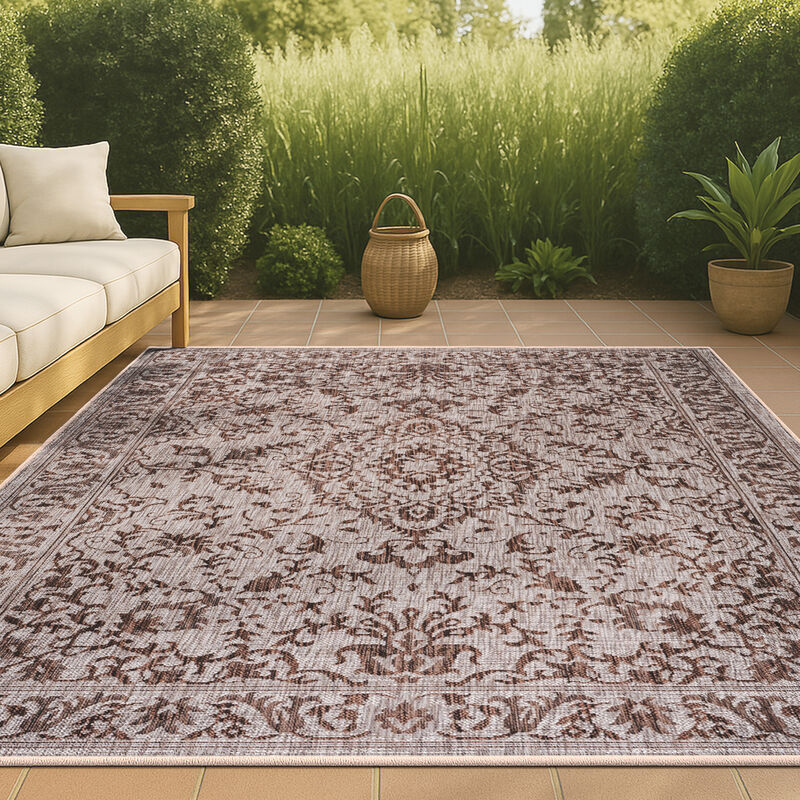Jerash Ornate Medallion Indoor/Outdoor Area Rug