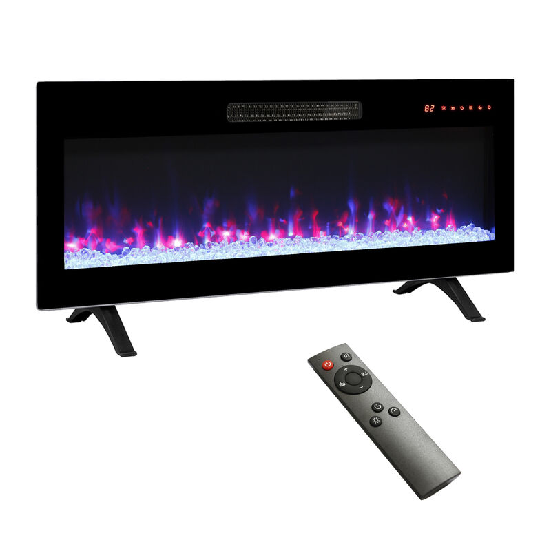 Streamdale 36" Recessed Electric Fireplace with Remote & Multi-Color Flame